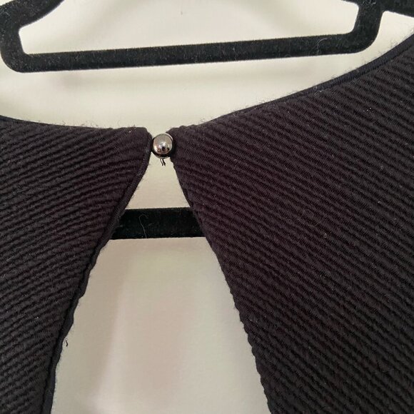 Anthropologie Fairchild Fit and Flared Black Dress by Maeve Open Back Sz Medium - Picture 10 of 13